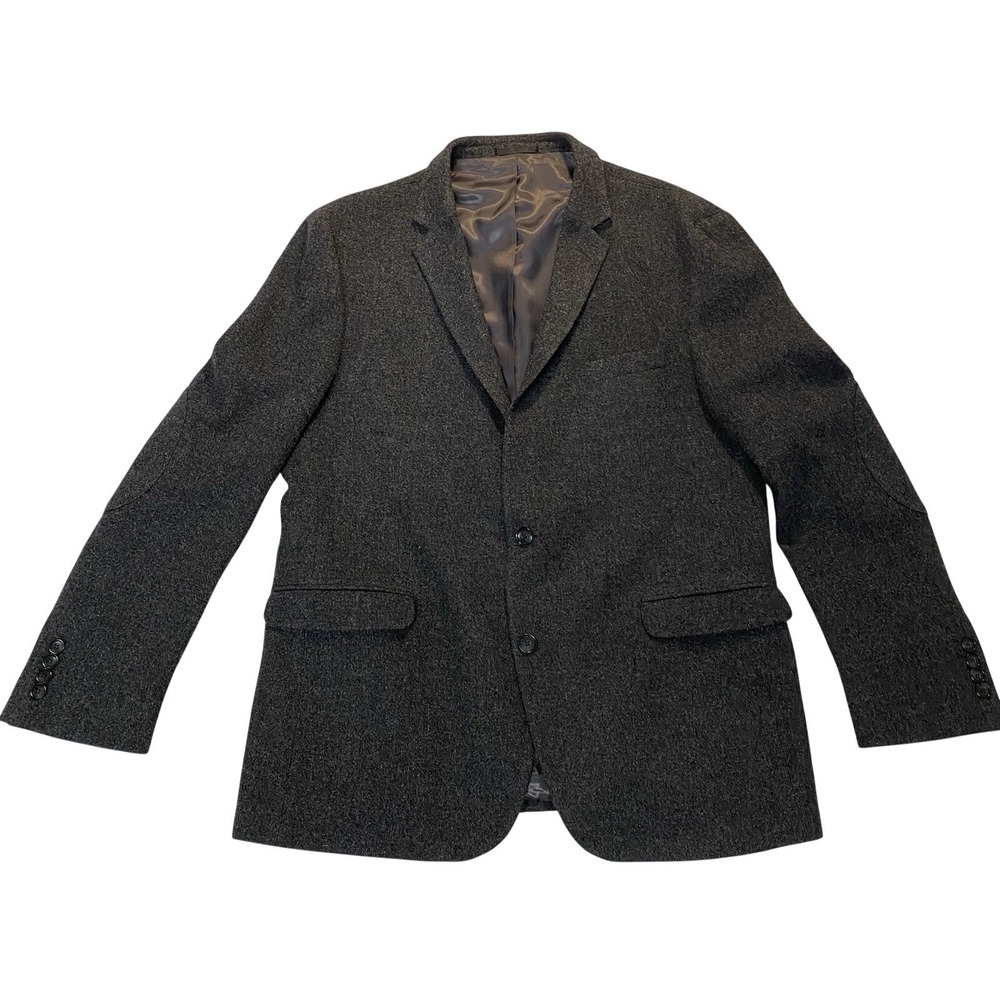 Kenneth Cole New York 46R Gray Wool Blazer Sport Coat Men's 2 Button Jacket